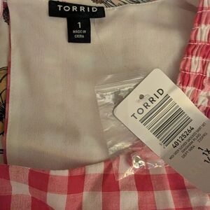 Pink Gingham Torrid 2-Piece Skirt Set 1x